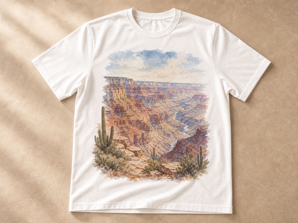 T-shirt with Grand Canyon scenic artwork